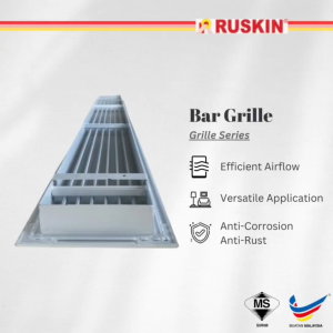 Ruskin Aluminium Bar Grille Front View