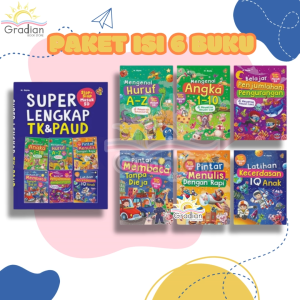 [Dapat 6 Buku] Buku Super Lengkap TK dan PAUD Persiapan Masuk SD Paket Isl 6 / Buku Aktivitas Anak Belajar Membaca Menulis Berhitung Lengkap