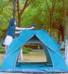 JK HOME 6-8 Person Fully Automatic Tent Outdoor Foldable Camping UV Resist 2 Doors Sleeping Camp