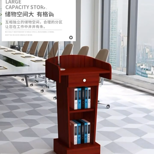 โพเดียม โพเดียมพิธีกร แท่นพิธีกร แท่นบรรยาย มีลิ้นชักเก็บของ ประกอบง่าย วัสดุไม้คุณภาพดี แข็งแรงทนทาน