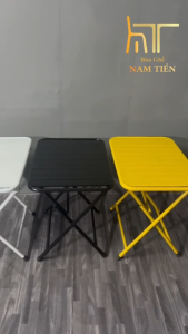 Bàn Xếp Trà Chanh Chữ Nhật Nan Lá Sắt Bàn Cafe Gấp Gọn Tiện Lợi Sơn Tĩnh Điện