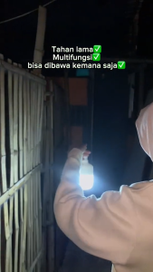 HORICI Lampu Darurat LED 30W/50W IP66 Rechargeable dengan Baterai 18650 + Charger