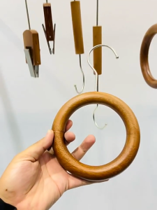 HOVELSHOP Hanger Hijab Kerudung Ring Kayu Aesthetic Gantungan Pasmina Syal Scraf Multifungsi Premium Quality