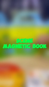Hntob 30.5*23.5cm Large Magnetic Scene Puzzle Eeusable Sticker Story Early Education Busy Quiet Book