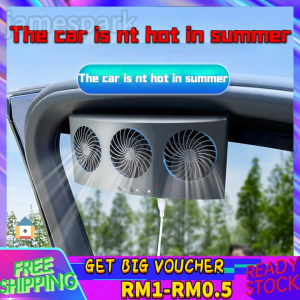 【Malaysia Spot Sale】New USB 3 fan 4500RPM window cooler Automotive cooling artifact Interior exhaust fan Air circulation exhaust fan Automotive ventilator