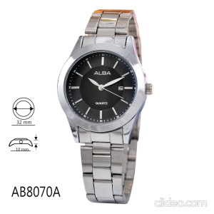 Jam Tangan Wanita-Jam Rantai Anti Air-Jam Tanggal Movt -Stainless Stell Band-4U