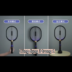 Vợt muỗi 2 trong 1 kiêm đèn bắt muỗi MiKaKo Pin lithium 1200mA Bảo hành 12 tháng