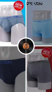 (ใหม่) DELON 53037 กางเกงในชาย Seamless Trunk Ant-Bacteria ทรงขาสั้น ทอทั้งตัวไร้ตะเข็บ แอนตี้แบคทีเรีย