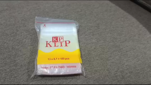 Plastik Klip/Zipper Uk 87x13cm Merk KP Klip