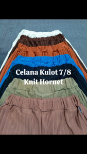 Paket isi 5pcs Kulot Knit 7/8 Premium & Celana Pendek Kulot Knit