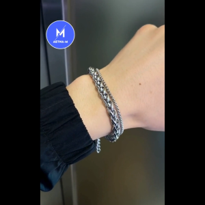 Keel Double Silver Stainless Steel Bracelet Men Bangle Anti Karat Gelang Tangan Lelaki Wanita Fashion 不锈钢 拼接 龙骨链 男女 手链