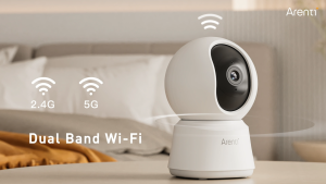 ARENTI P2F - Wired Indoor Security Camera | 3K UHD 5MP | Pan & Tilt | CCTV IP Cam | Smart Home