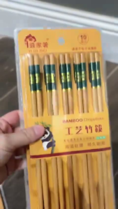 Hộp đũa BamBoo cao cấp set 10 đôi đũa tre chống nấm mốc chống trơn trượt an toàn GD839-ViDua-Tre
