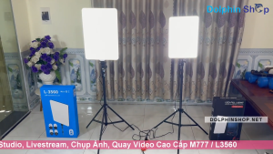 Đèn Studio Livestream Chụp Ảnh Quay Video Cao Cấp M777 / L3560 Hỗ Trợ 3 Chế Độ Sáng Mịn Đẹp Có Điều Khiển Từ Xa
