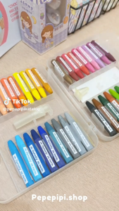 Crayon Hexagonal Dynasty Oil Pastel Warna Box Transparan Krayon Mewarnai Crayons Color Colour + Box