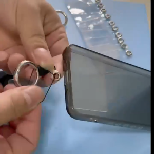 OFM-C1106 Gantungan Casing HP Plastik Mika Bening Universal / Cantolan Holder Phone Chain Transparan