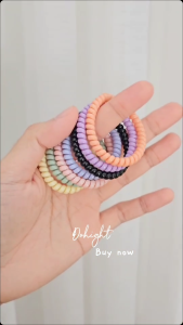 พร้อมส่ง มีเก็บเงิน ปลายทาง ยางรัดผม เกลียวเล็ก 7 สีให้เลือก สไตล์เกาหลี ราคาต่อ 1 เส้น