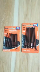 Bộ 8 mũi hoa thị có lỗ kích cỡ 65mm-100mm chuôi lục giác cho máy khoan bắn vít hãng KAPUSI JAPAN
