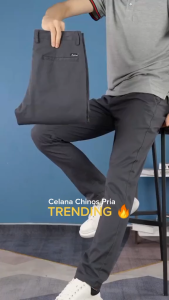 Bombstone Celana Panjang Chino Pria Dewasa Distro Bandung Ukuran Jumbo Bigsize Bahan Twill Terbaru