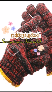 1200# (1 pairs) Cotton Glove Knitted Thick Hand Gloves Sarung Tangan Kain Tebal