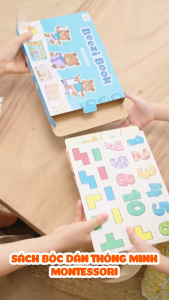 Sách bóc dán song ngữ phát triển trí thông minh và rèn luyện thói quen tự lập chủ động cho trẻ
