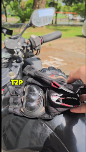 T2P Motorcycle Protective Half Finger Gloves Pro Biker Palm Protections