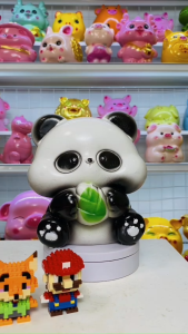 Heo Đất Gấu Trúc Cute Size Nhỏ Lợn Đất Ống Tiết Kiệm Đựng Tiền - Heo Đất PiPi