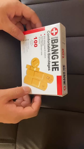 Ardour 100pcs Wound Patches Band Aid 4 Sizes PE Waterproof Plaster Bandage