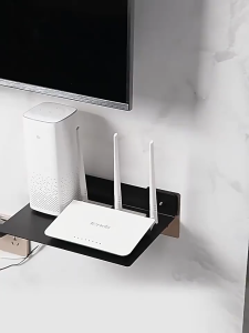Router Shelf TV Screen Top Shelf TV Screen Top Storage Shelf Thickened Projector Storage Rack Set Top Box Rack Router Bracket Wall mounted shelves no punching rack TV set-top box storage rack WiFi storage rack wall hanging storage rack router holder