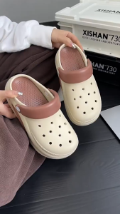 รองเท้าหัวโต รองเทัาแตะหญิง รองเท้าเตะผู้หญิง รองเท้าหัวโตผญ รองเท้าแตะหัวโต รองเท้าแตะ หญิง รองเท้า แตะ EVA พื้นหนา 6 ซม. กันลื่น