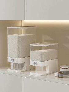 【Zhaozhao】ปรับปรุงใหม่ ถังข้าวสาร กล่องเก็บอาหารแห้ง ป้องกันแมลง ป้องกันความชื้น เกรดอาหาร