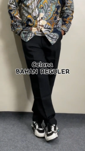 Treegoud Celana Bahan Regular Pria Celana Kantor Celana Bahan Formal Pria Reguler Celana Kantor Standar Pria Dewasa Celana Panjang Bahan Pria Reguler