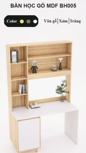 FREESHIP HCM - Bàn Học Bàn Làm Việc Liền Kệ Sách Gỗ MDF Tatana BH005 – có thiết kế theo yêu cầu