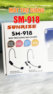 Loa máy trợ giảng không dây chính hãng sunrise SM-918 sóng UHF kèm 2 micro cao cấp chống nhiễu chống hú tốt - SUNRISE MUSICS Máy Trợ Giảng Nhỏ Gọn Dễ Mang Theo - Lazada