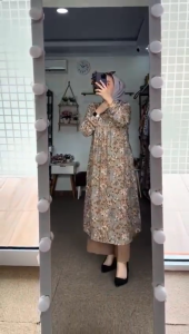 ANNAJA SETELAN WANITA SAFIRA ONESET LONG TUNIK RAYON DIAMOND