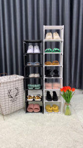 ชั้นวางรองเท้า ชั้นรองเท้า ชั้นเก็บรองเท้า ตู้เก็บรองเท้าสไตล์มินิมอล ดีไซน์ความสูงได้ ชั้นวางรองเท้าประหยัดพื้นที่ พร้อมส่ง EQ