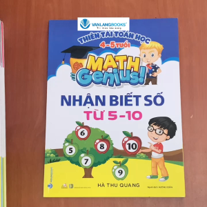 Sách - Thiên Tài Toán Học (4-5 Tuổi) - Nhận Biết Số Từ 5-10-Vanlangbooks