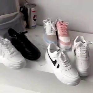 CLASSY SHOES Sepatu Wanita Sekolah Hitam Putih Sneakers Wanita Import Korea Premium Terbaru 2024