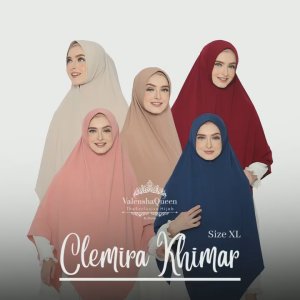 KHIMAR SYARI CLEMIRA SIZE XL JUMBO VALENSHAQUEEN HIJAB JERSEY SUPER BESAR KUALITAS PREMIUM