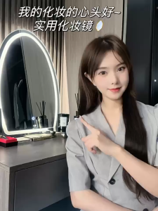 [SG Stock]Desktop Wall Hanging Vanity Mirror Anti-fog Mirror Smart led Makeup Mirror Desktop Wall hanging Vanity Mirror Bathroom Mirror