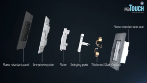 reTouch [Thin5 Series - Black White & Chiffon Gold Color] Ultra-Thin Soft Touch UV Skin surface 1/2/3/4 Gang 1/2 Way 13A/15A/20A Switch & Sockets SIRIM