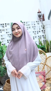 Hijab Instan Bergo Knit pet Malay premium size M dan L bahan lembut by khalisa scraf