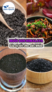 Muối đen Himalaya 500g (Black Salt - Kala Namak) Nguyên chất nhập khẩu Ấn Độ nấu ăn tẩy da chết - Thảo Dược Hạnh Nguyên