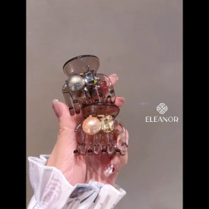 Kẹp tóc nữ Eleanor Accessories ngọc trai nhân tạo kẹp càng cua đính đá phụ kiện tóc 7732