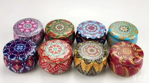 Personality Candy Drum-Shaped Cookie Party Supply Tea Pot Metal Tin Iron Box Storage Case Dry Spices Sweets Kotak Besi