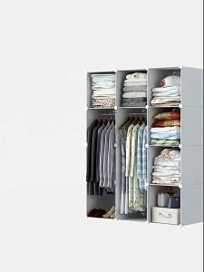 Clothes Cabinet Wardrobe Cabinet Organize Storage Wardrobe Stackable Multipurpose Simple Wardrobe Plastik Almari Pakaian 衣櫥