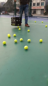 Tennis Ball Hopper Holds Multi functiona Tennis Ball Pick-up Cart Portable Stand Storage Rack Holder