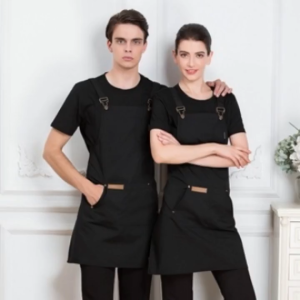 Apron Korean work clothes apron Catering kitchen work strap apron printing