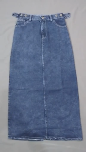 Rok Jeans Wanita Haighwaist Standart Jumbo Pinggang Melar Korean Style