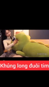 Gấu Bông Khủng Long Đuôi Tim Mắt Lồi Siêu To Khổng Lồ- THINGKIDS